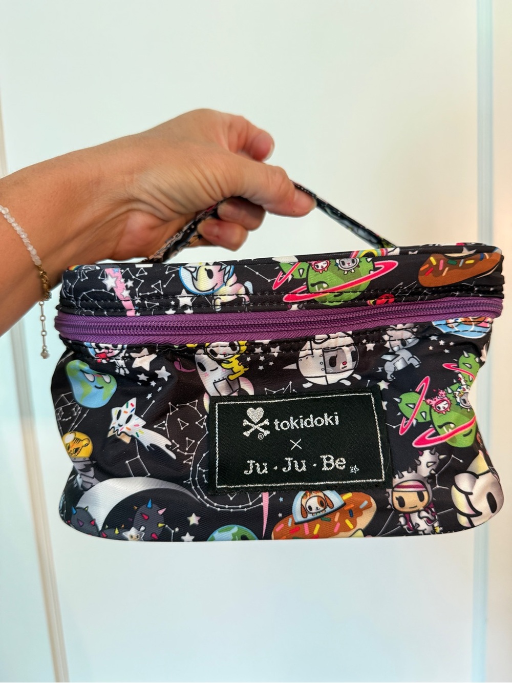 Ju-Ju-Be Tokidoki Black Space Pattern Cosmetic Bag Space Place